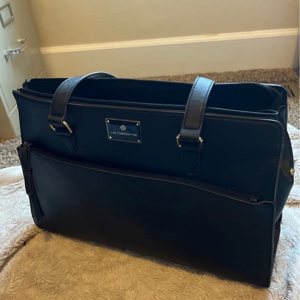 Liz Claiborne Bag, Black executive tote, business bag